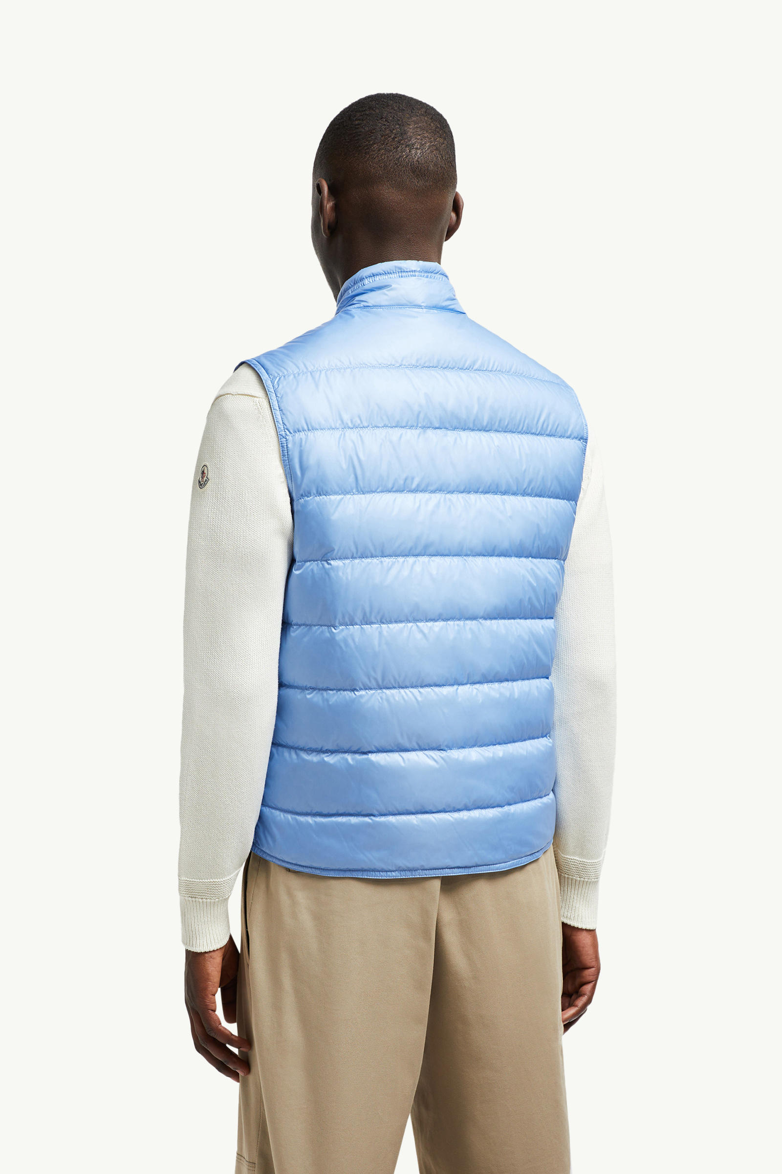 Gui Packable Down Gilet Men Light Blue Moncler 4