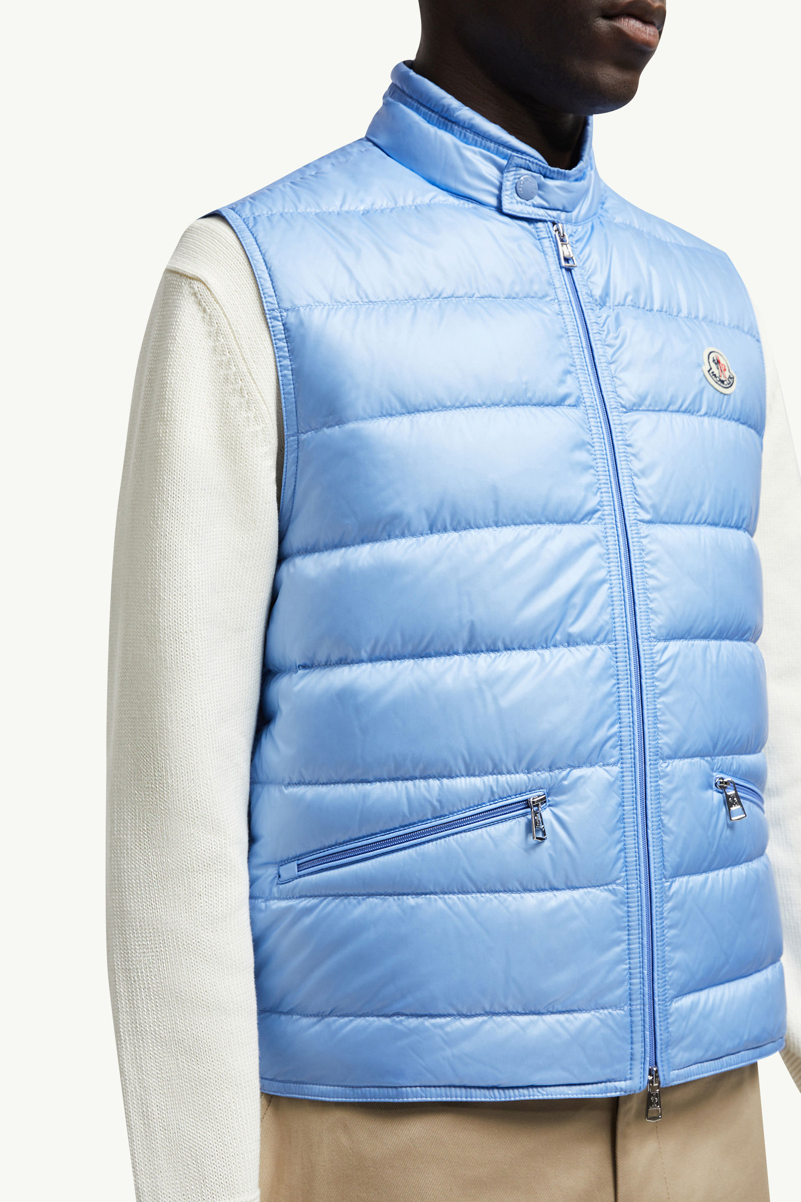 Gui Packable Down Gilet Men Light Blue Moncler 5