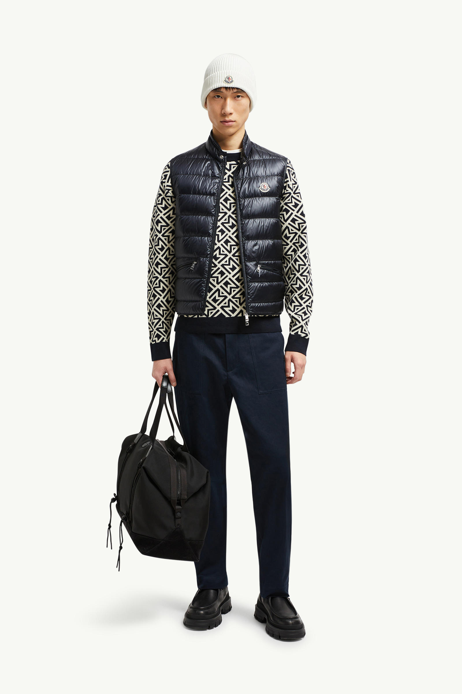 Gui Packable Down Gilet Men Night Blue Moncler 0