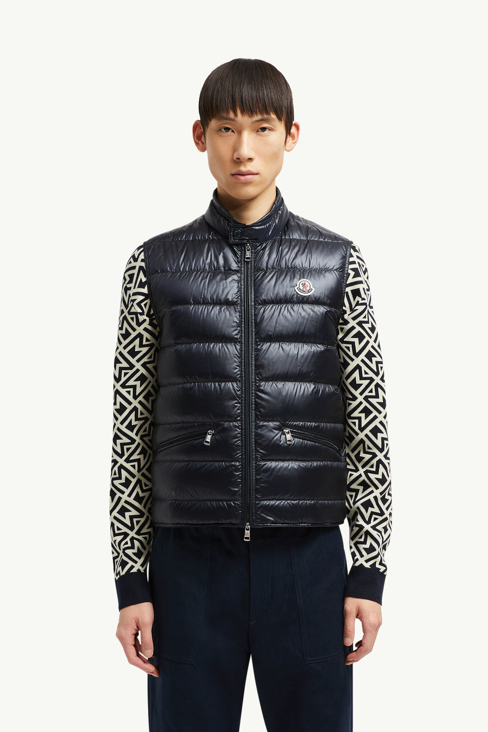 Gui Packable Down Gilet Men Night Blue Moncler 3