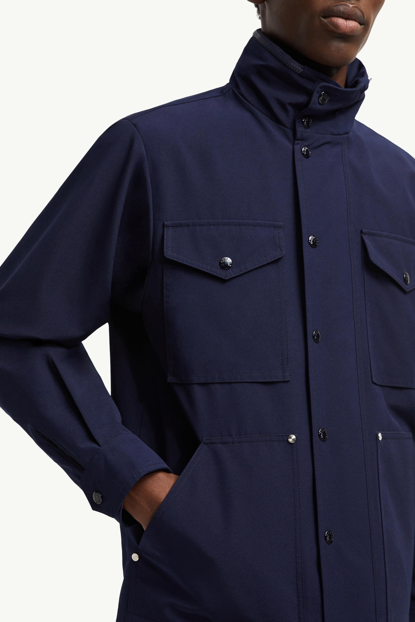 Noues Field Jacket Men Navy Blue Moncler 5