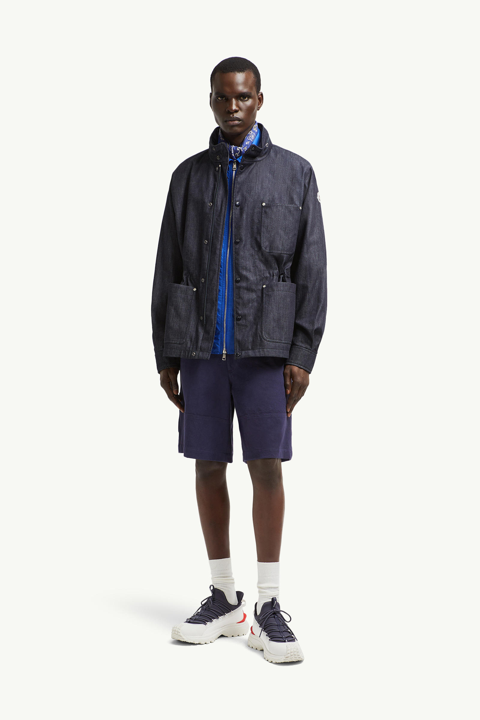 Chesery Denim Field Jacket Men Denim Blue Moncler 0