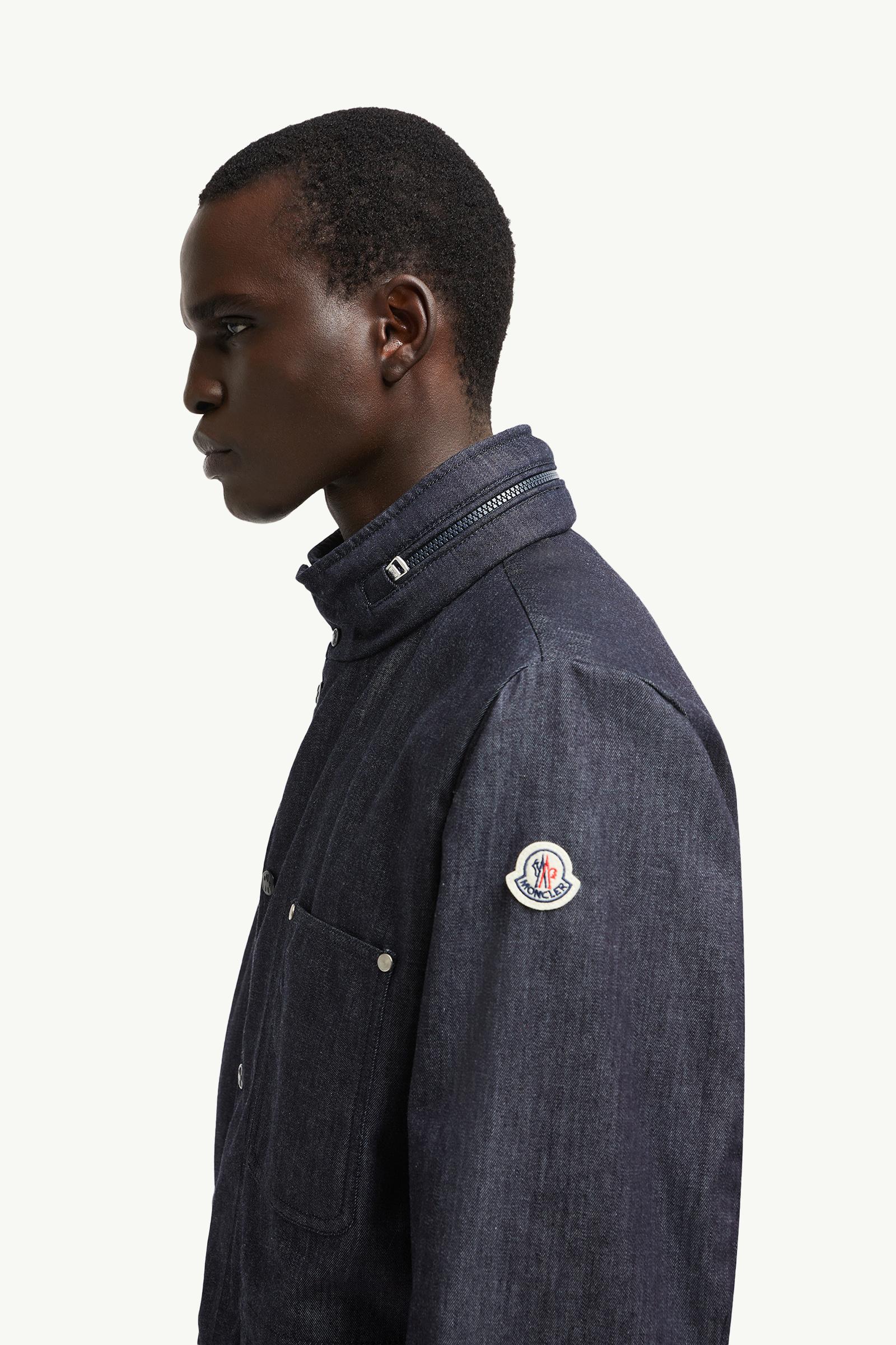 Chesery Denim Field Jacket Men Denim Blue Moncler 1