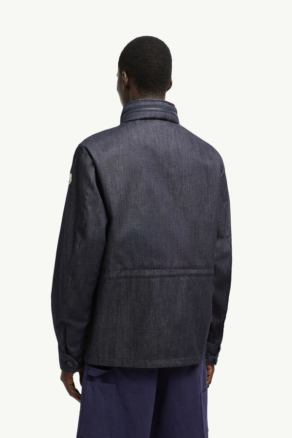 Chesery Denim Field Jacket Men Denim Blue Moncler 4