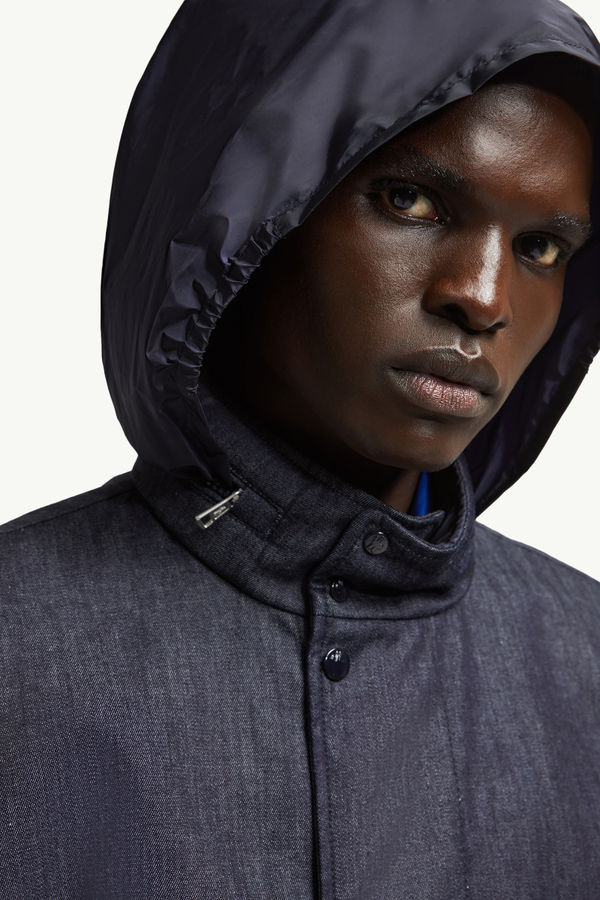 Chesery Denim Field Jacket Men Denim Blue Moncler 6