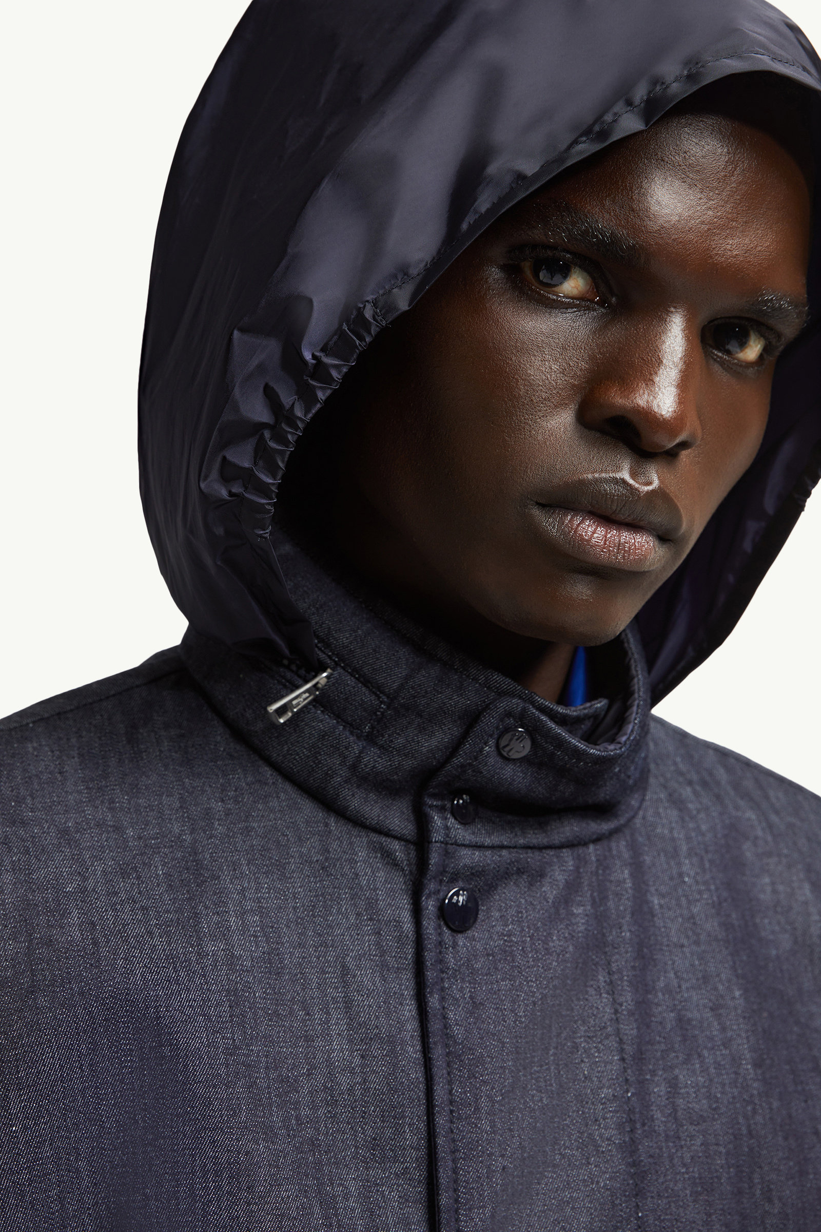 Chesery Denim Field Jacket Men Denim Blue Moncler 6