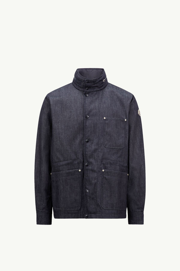 Chesery Denim Field Jacket Men Denim Blue Moncler 2