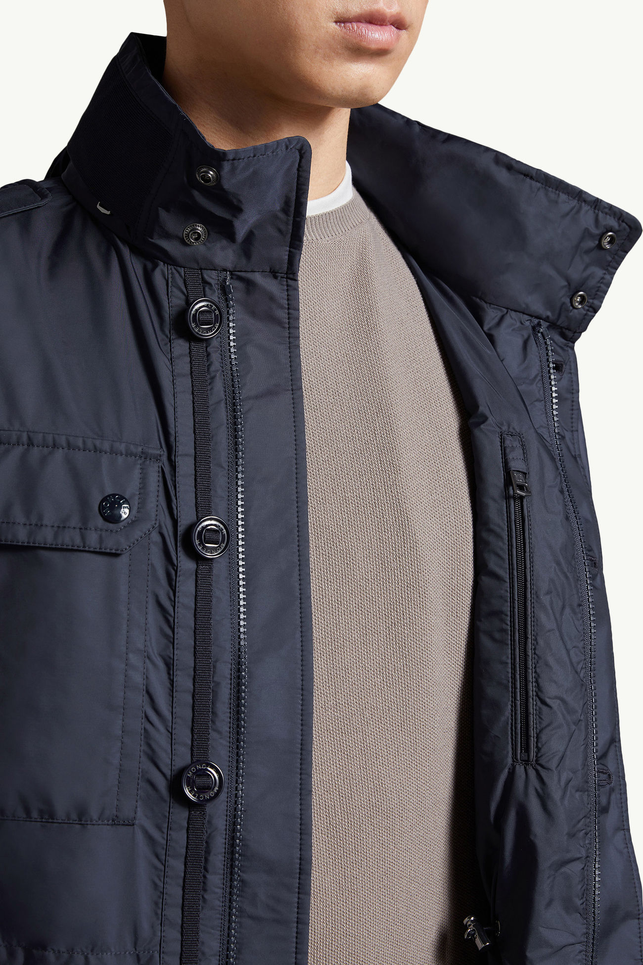 Veste militaire imperméable Lez Hommes Bleu foncé Moncler 7