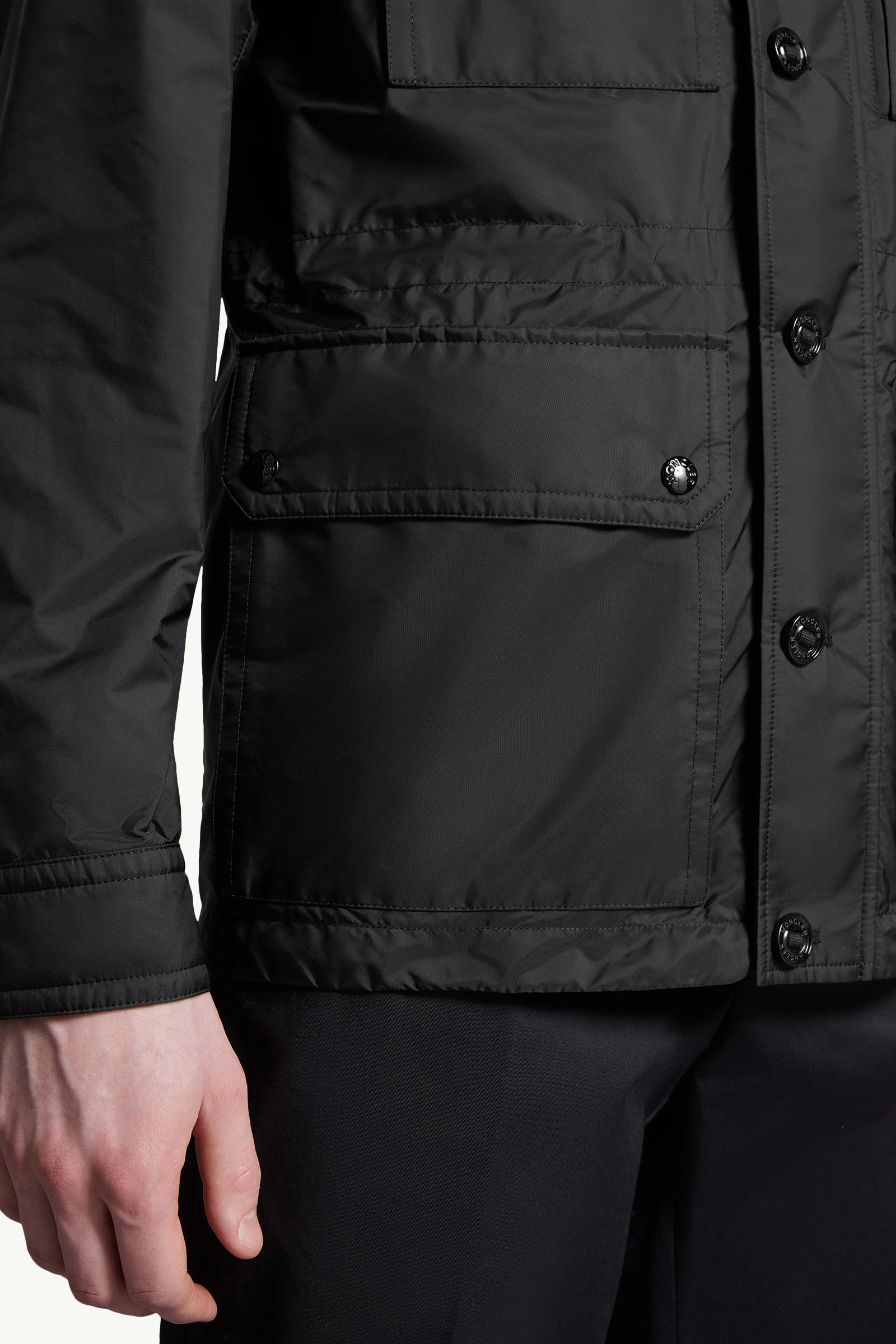 Lez Water-Repellent Field Jacket Men Black Moncler 6