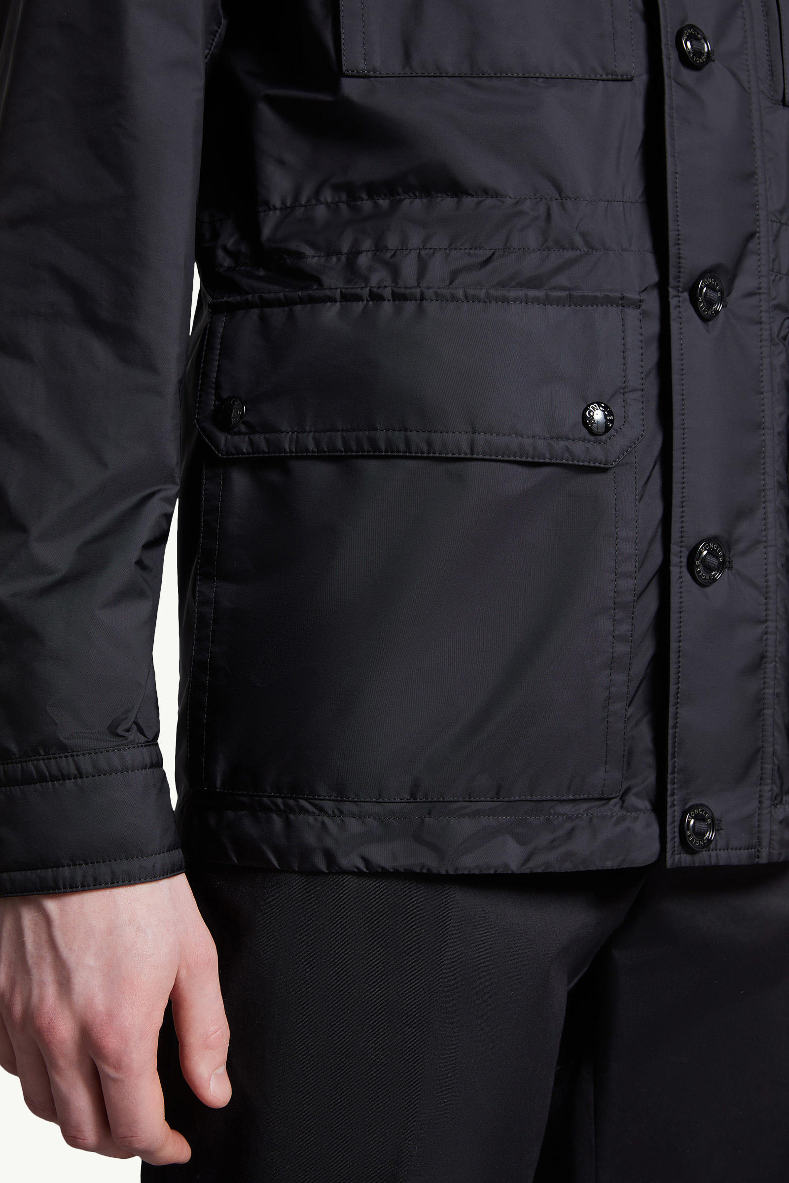 Lez Water-Repellent Field Jacket Men Black Moncler 6