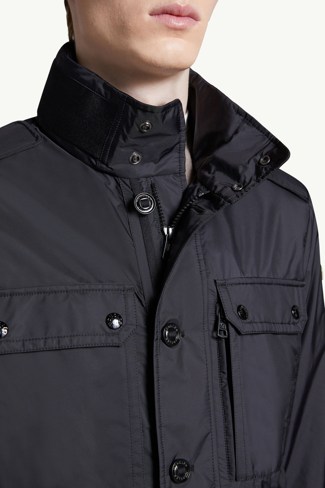 Lez Water-Repellent Field Jacket Men Black Moncler 8
