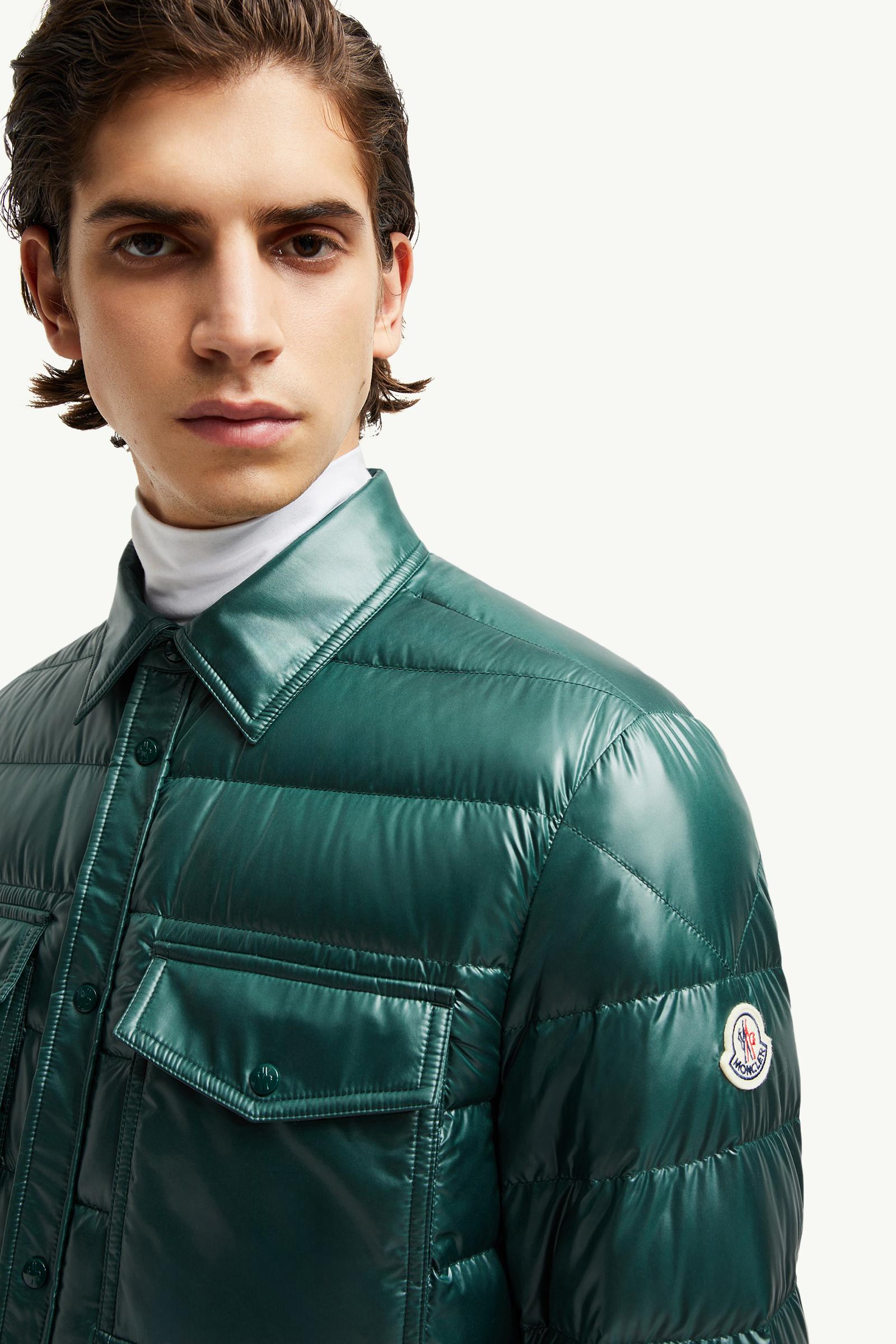 Chambly Down Shirt Jacket Men Dark Green Moncler 1