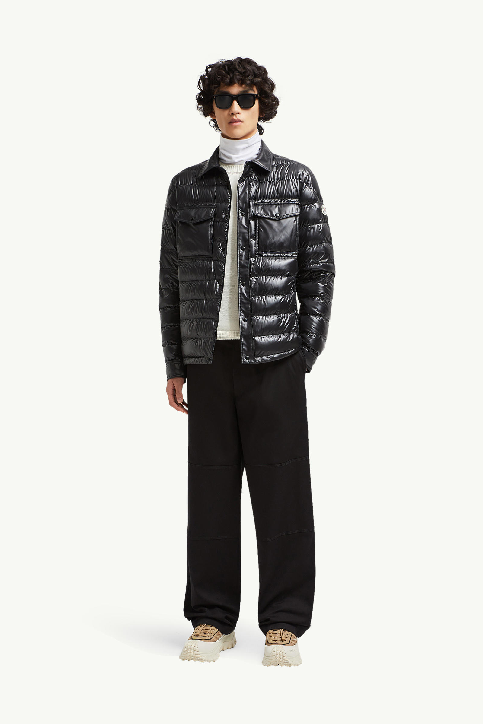 Chambly Down Shirt Jacket Men Black Moncler 0