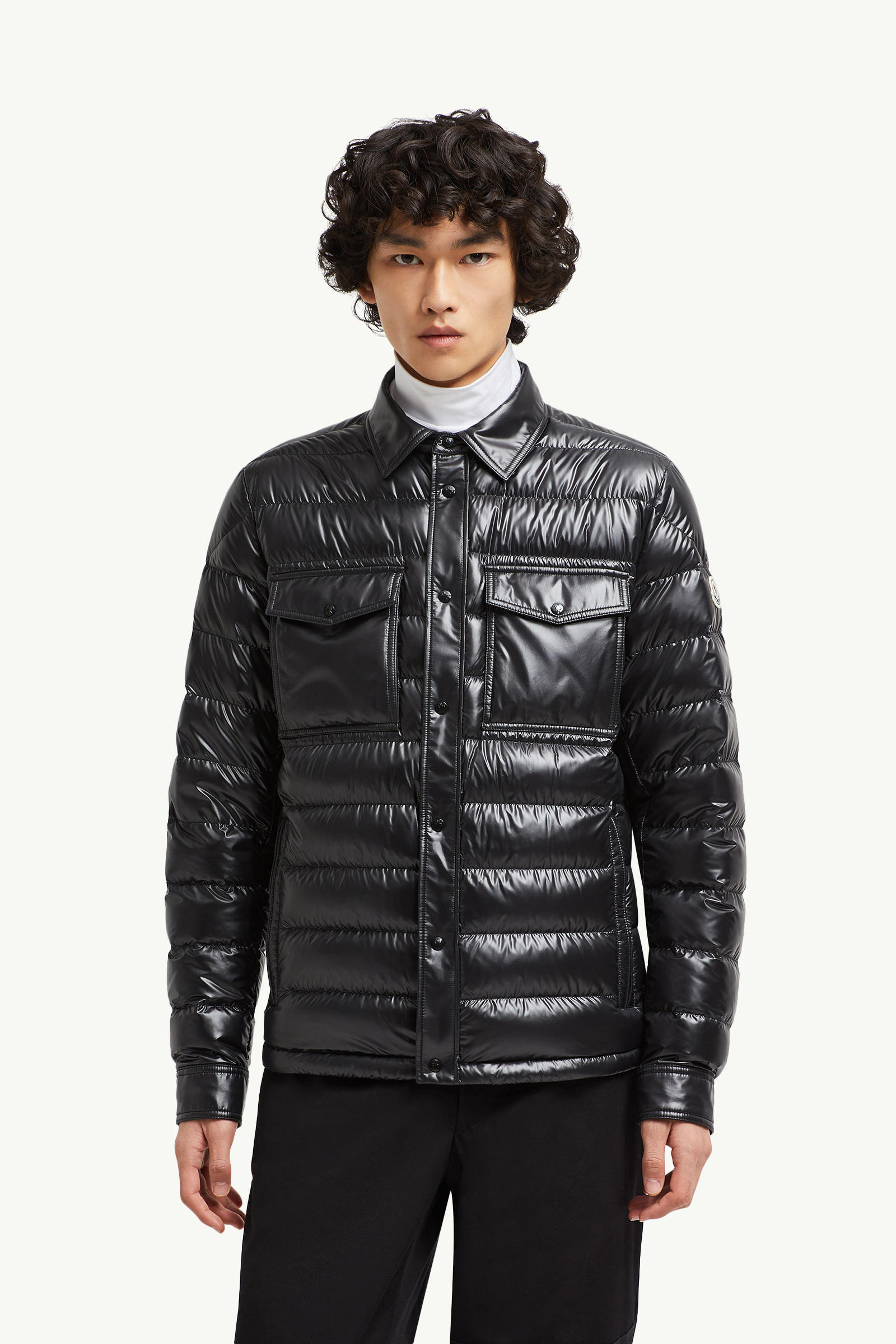 Chambly Down Shirt Jacket Men Black Moncler 3