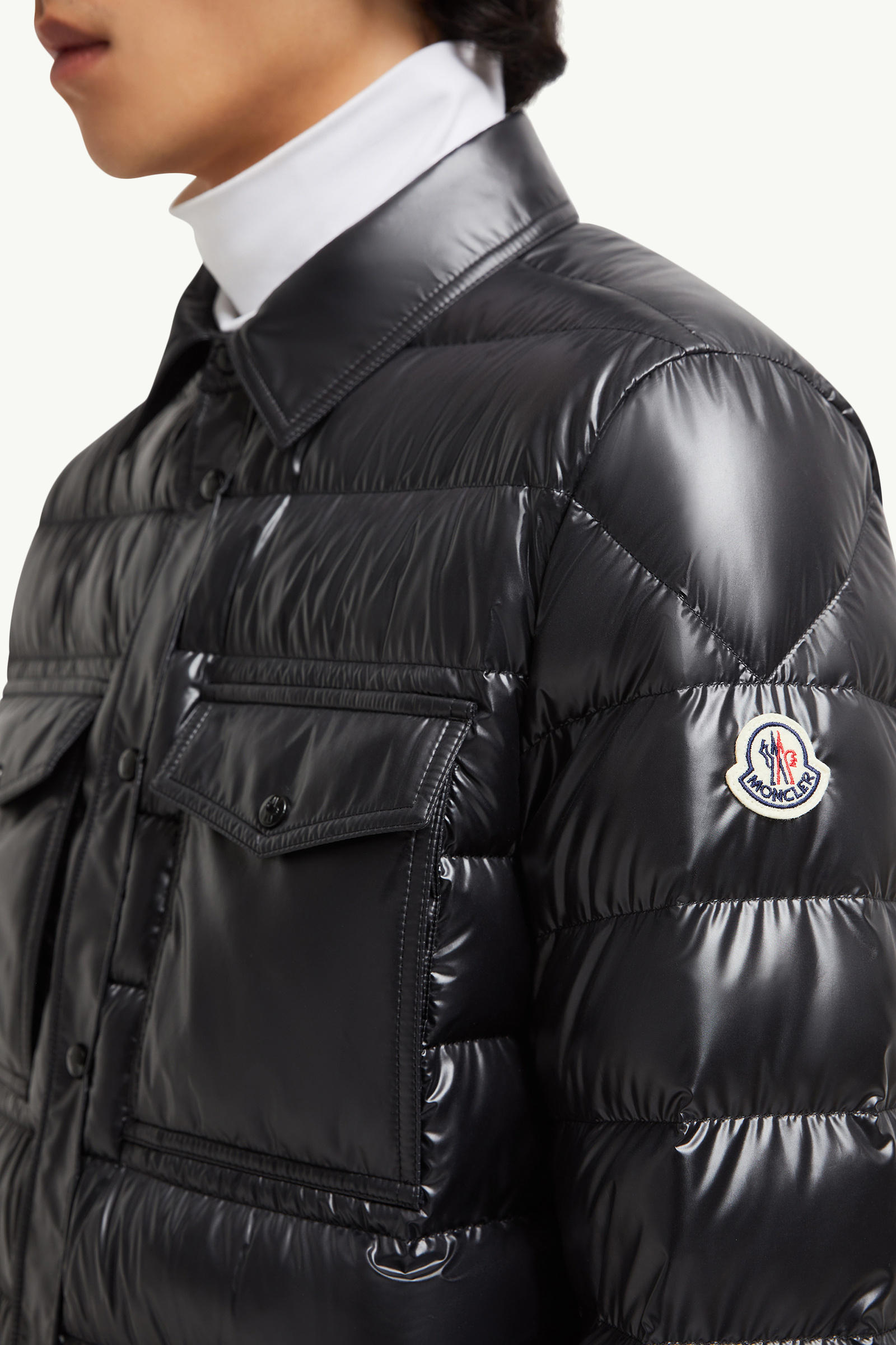 Chambly Down Shirt Jacket Men Black Moncler 5