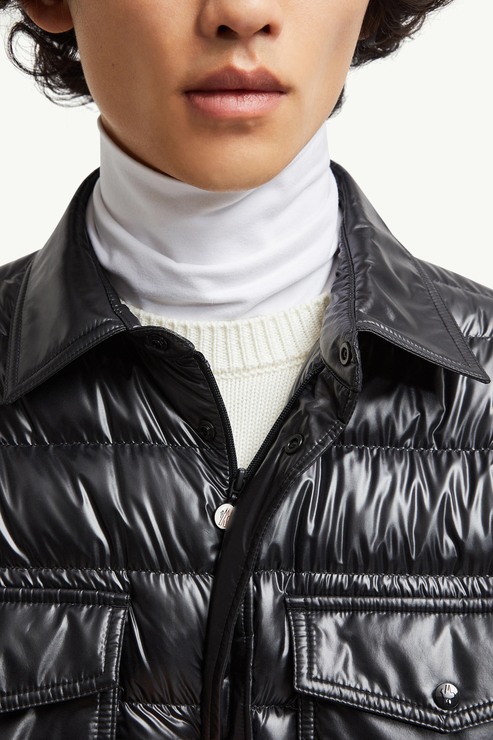 Chambly Down Shirt Jacket Men Black Moncler 6