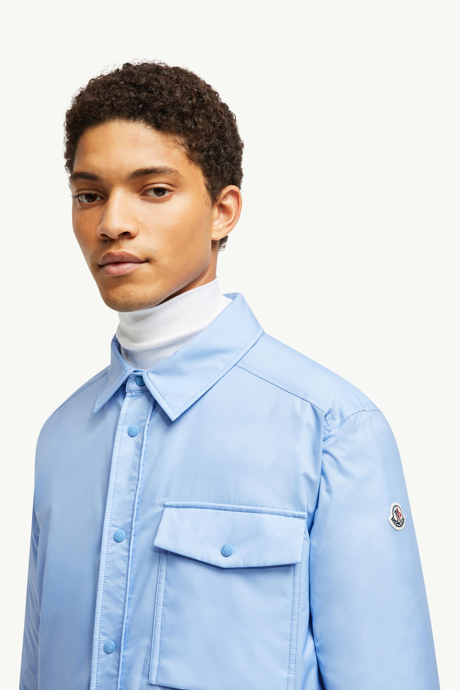 Arpont Down Shirt Jacket Men Light Blue Moncler 1