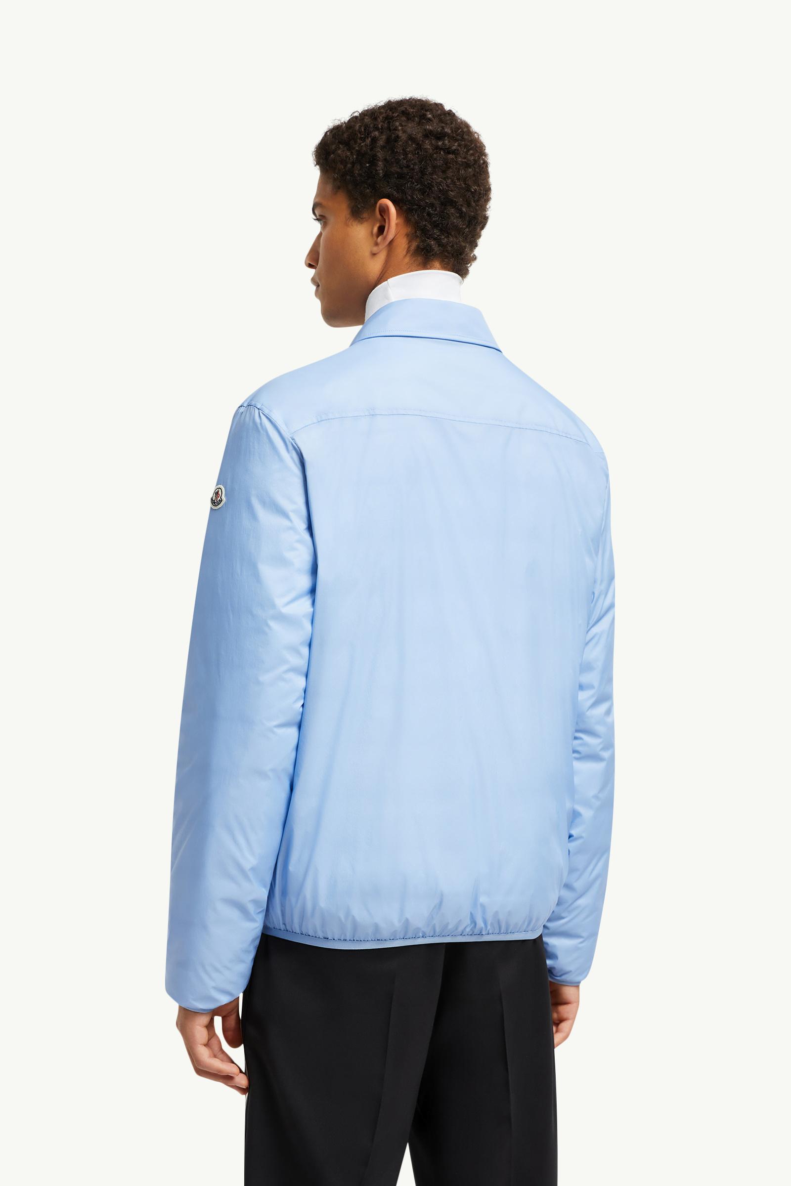 MONCLER ニット帽 青 C1D0-00-257 Blue Aiguille Diamond-Quilted Down Shirt Jacket - Short Down