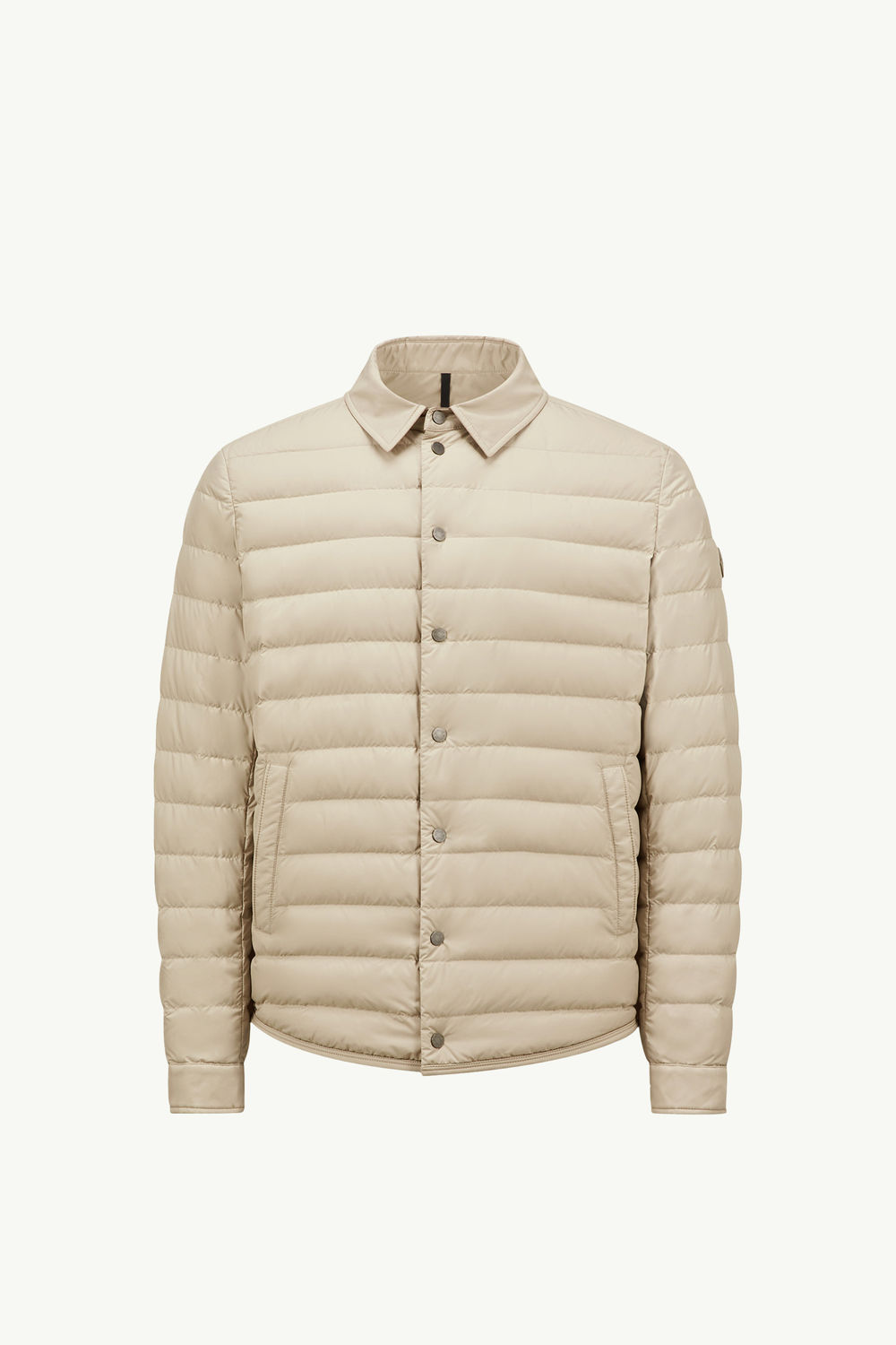 Bourdon Down Shirt Jacket Men Light Beige Moncler 2