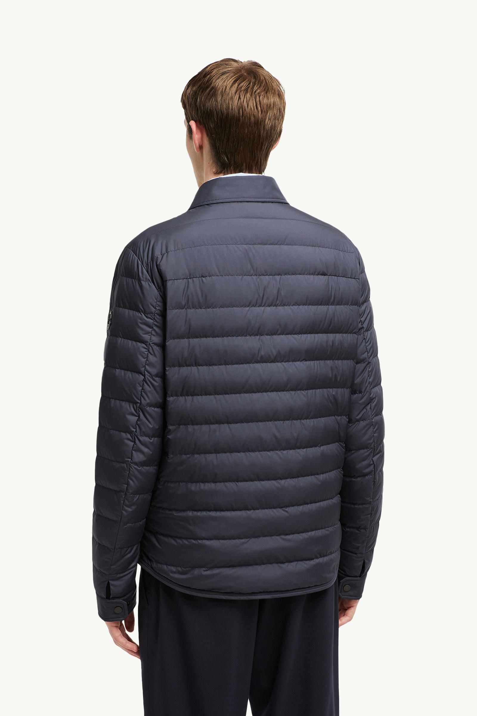 Bourdon Down Shirt Jacket Men Dark Blue Moncler 4
