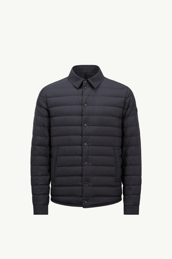 Bourdon Down Shirt Jacket Men Dark Blue Moncler 2