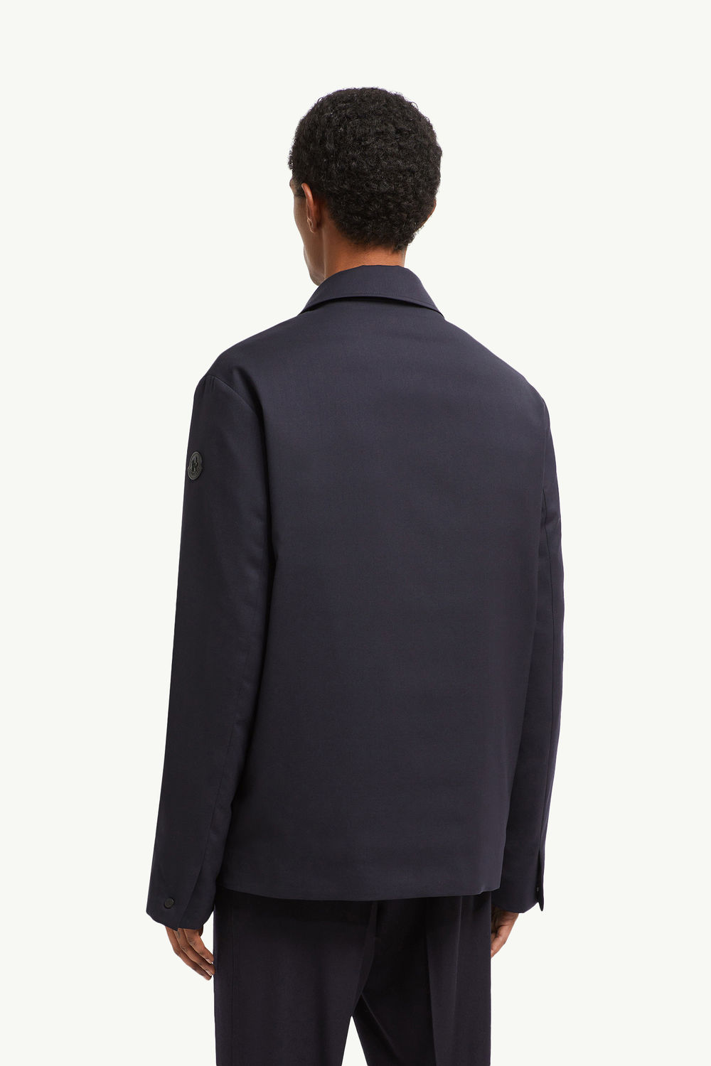 Plumel Wool Gabardine Down Shirt Jacket Men Navy Blue Moncler 4