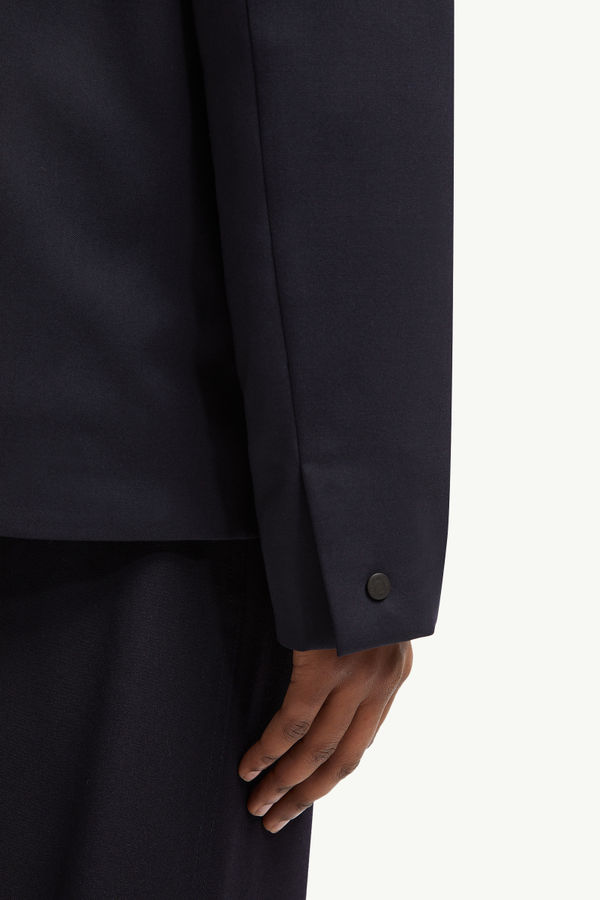 Plumel Wool Gabardine Down Shirt Jacket Men Navy Blue Moncler 5