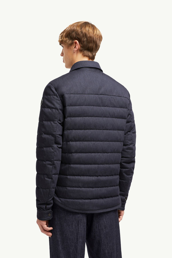 Mirmandixダウンシャツジャケット メンズ ネイビーブルー Moncler 4
