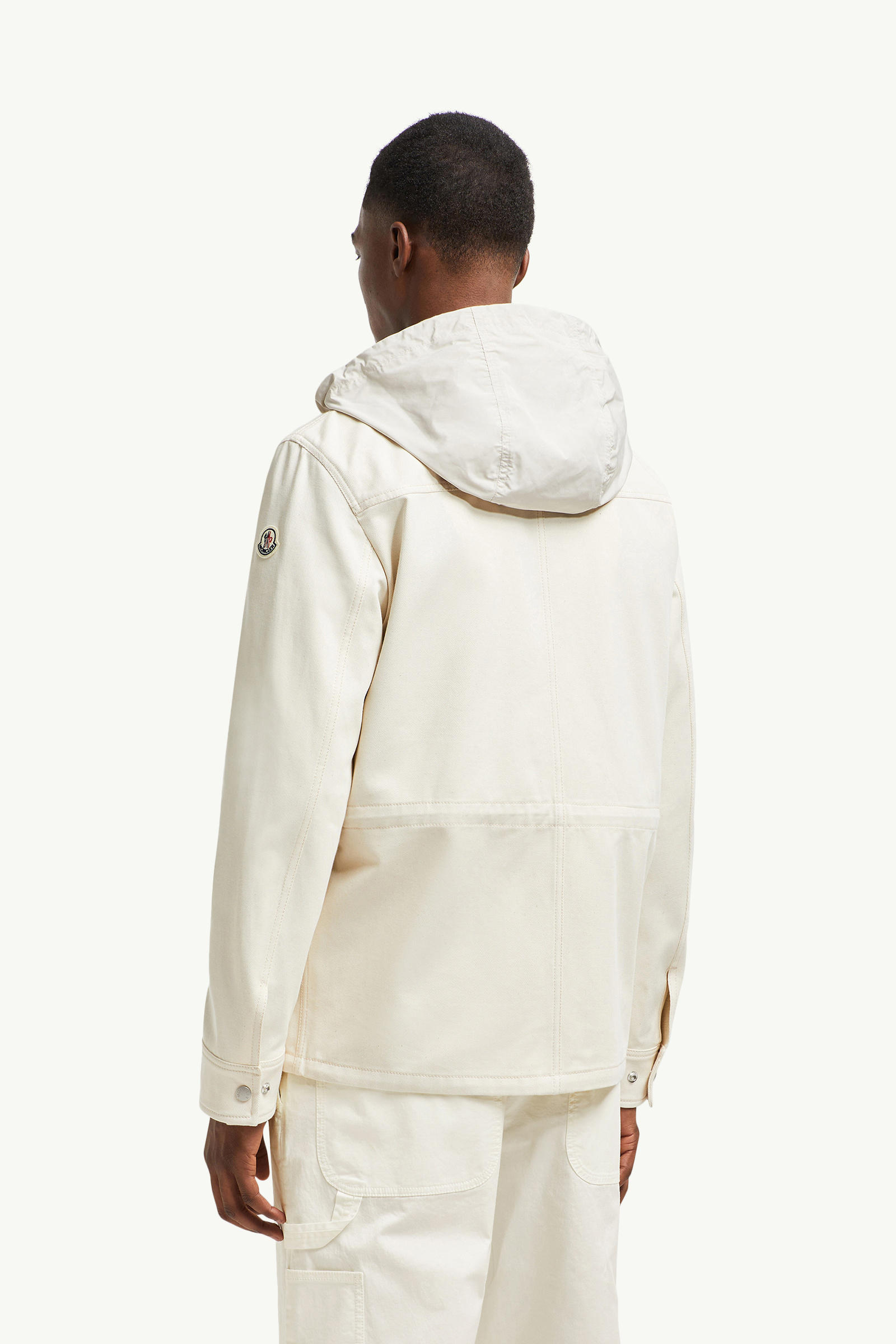 Chaqueta camisera de algodón con capucha Guerledan Hombre Blanco Marfil Moncler 4