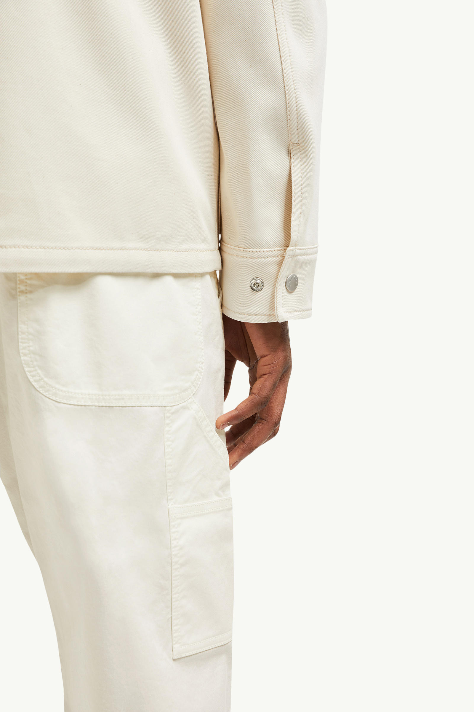 Chaqueta camisera de algodón con capucha Guerledan Hombre Blanco Marfil Moncler 5