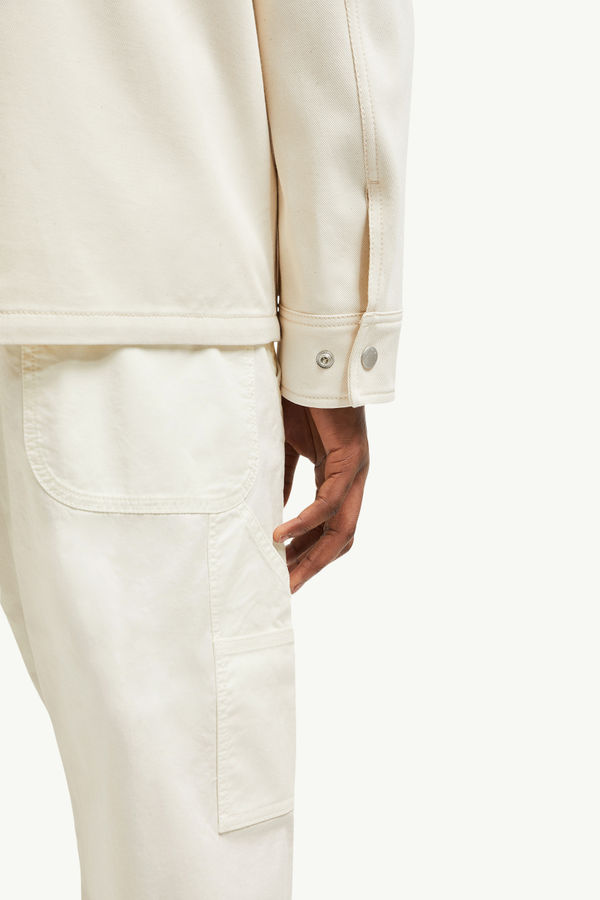 Guerledan Hooded Cotton Shirt Jacket Men White Ivory Moncler 5