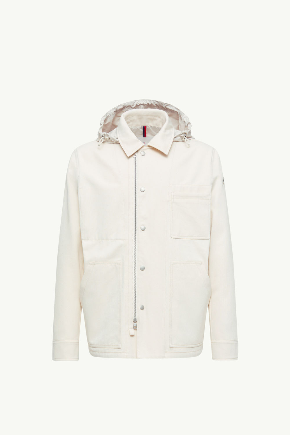 Guerledan Hooded Cotton Shirt Jacket Men White Ivory Moncler 2