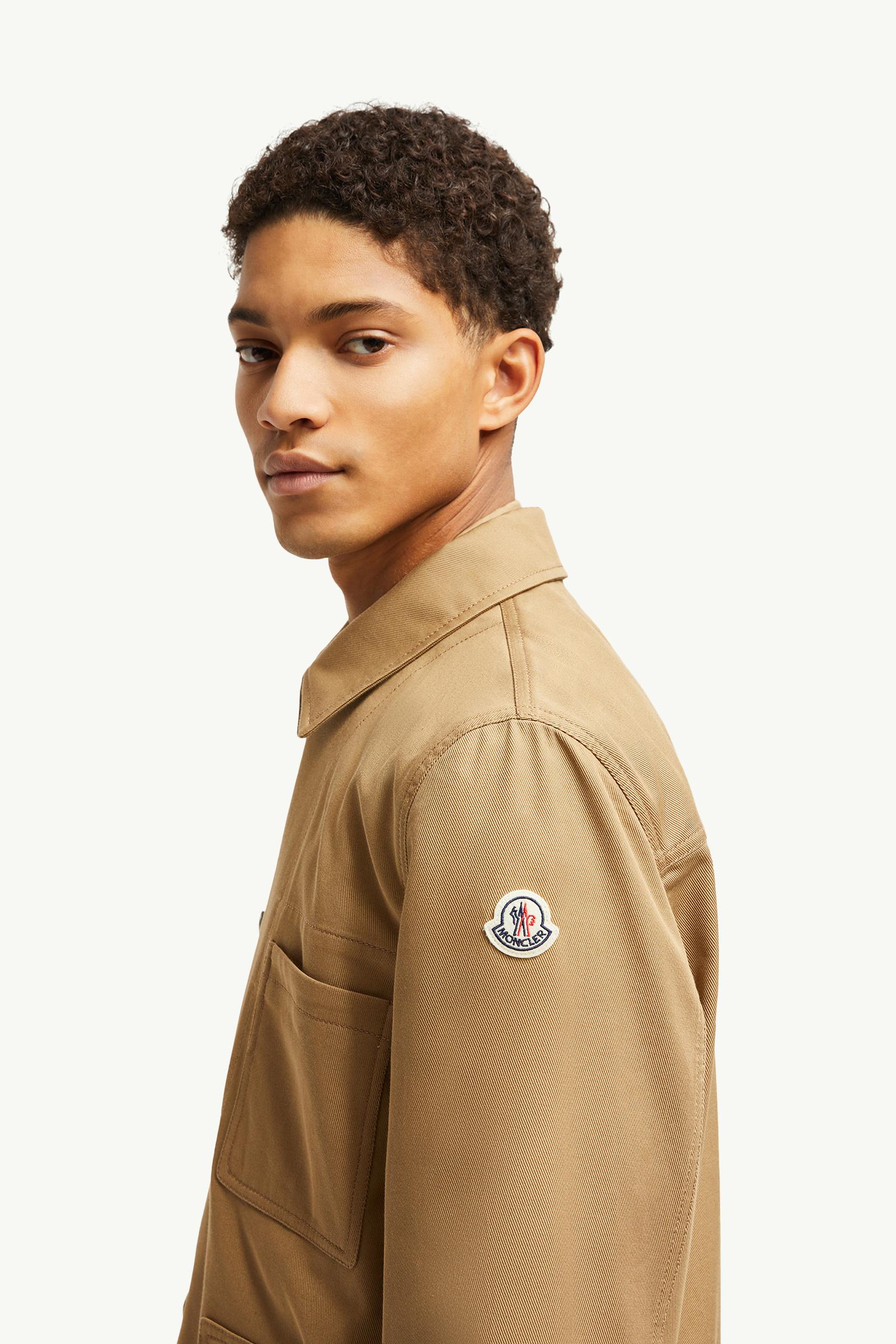 Guerledan Hooded Cotton Shirt Jacket Men Beige Moncler 1