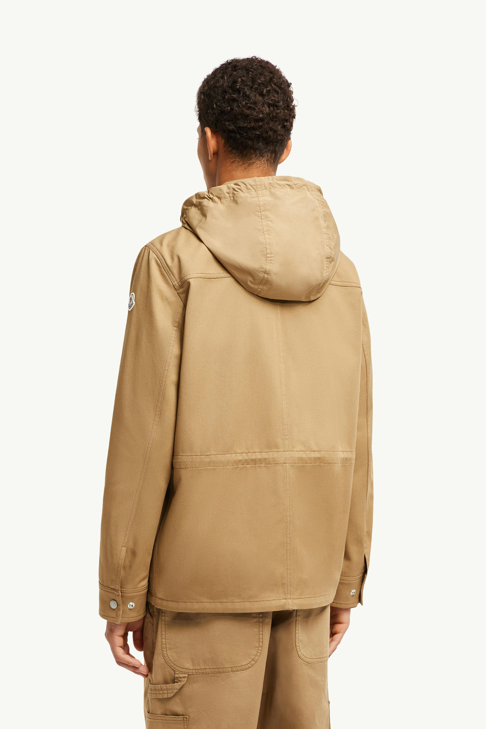 Guerledan Hooded Cotton Shirt Jacket Men Beige Moncler 4
