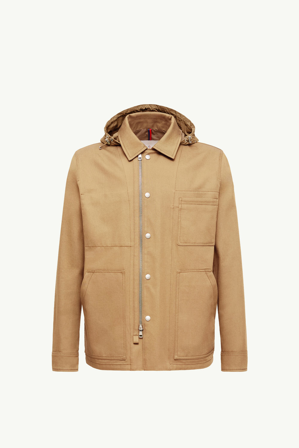Guerledan Hooded Cotton Shirt Jacket Men Beige Moncler 2