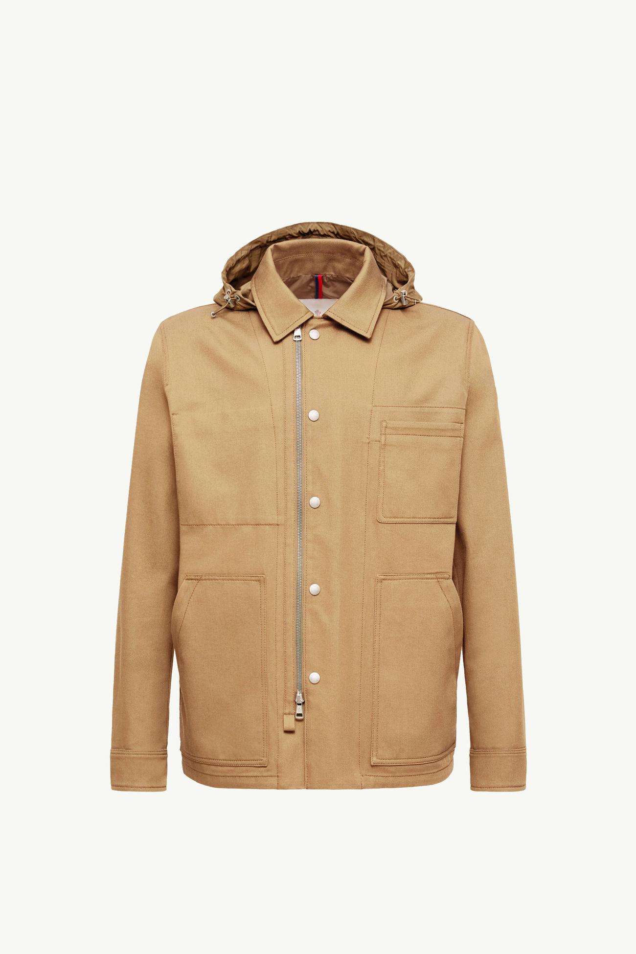 Guerledan Hooded Cotton Shirt Jacket Men Beige Moncler 2