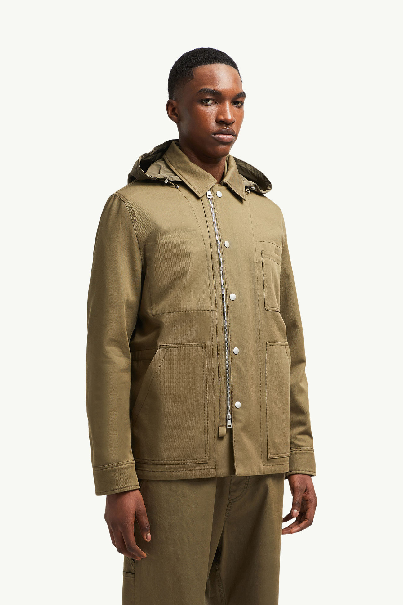 Guerledan連帽棉質恤衫式外套 男士 橄欖綠色 Moncler 3