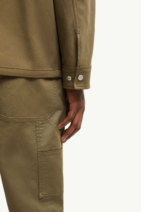 Guerledan Hooded Cotton Shirt Jacket Men Olive Green Moncler 7