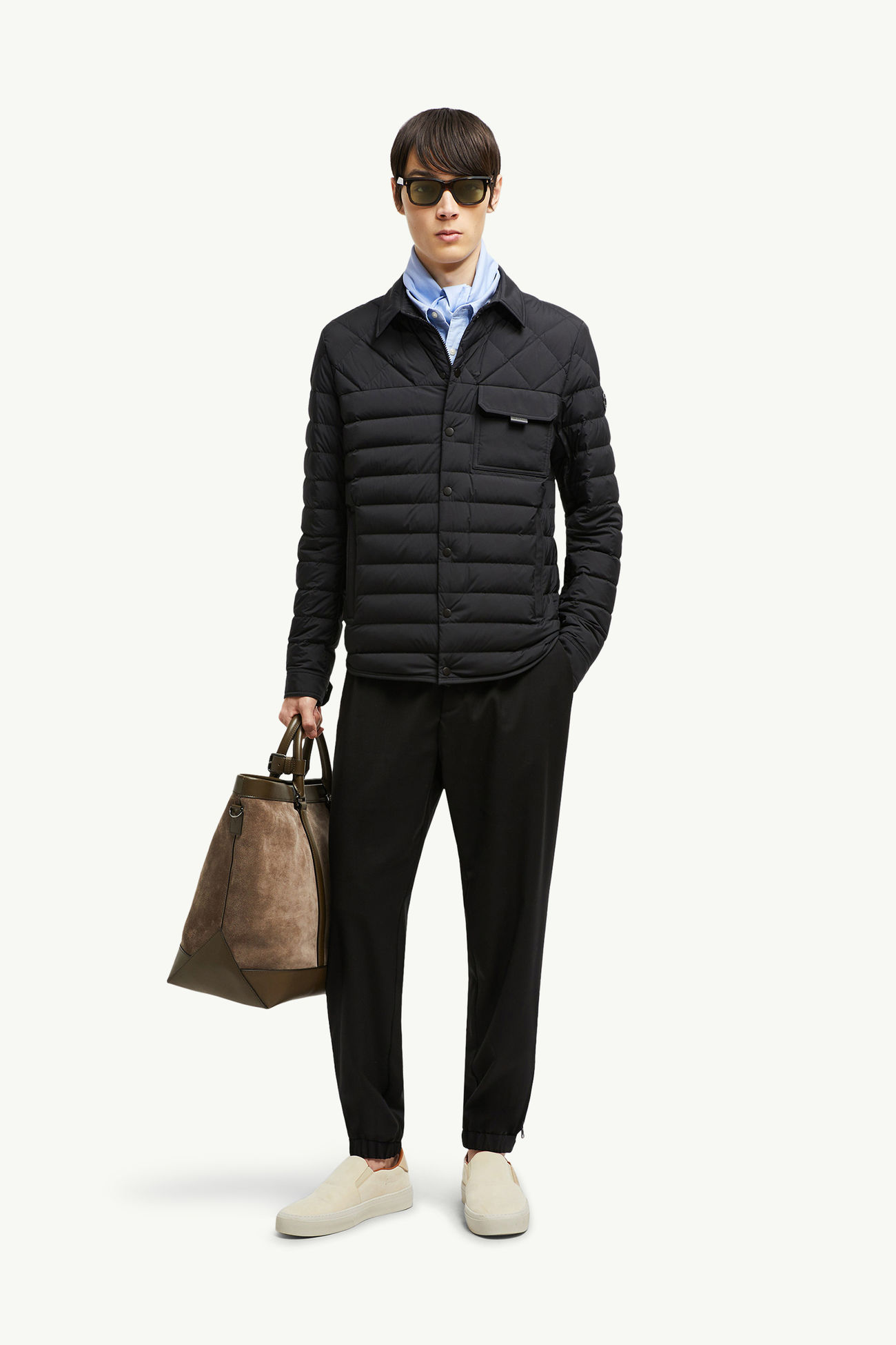 Iseran Down Shirt Jacket Men Black Moncler 0