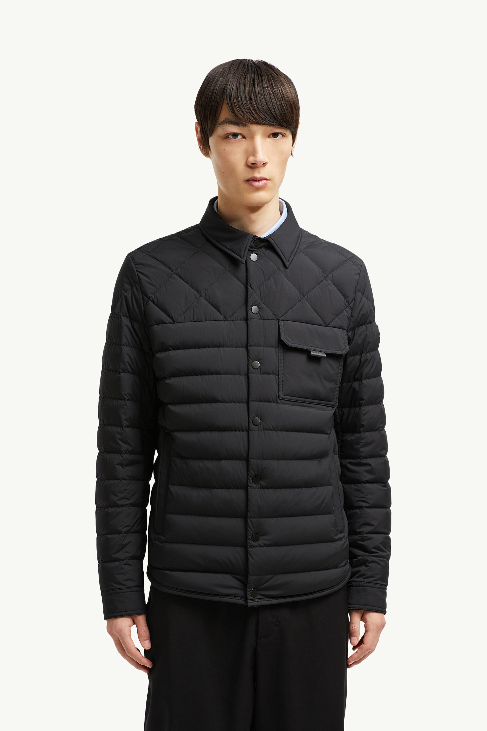 Iseran Down Shirt Jacket Men Black Moncler 3