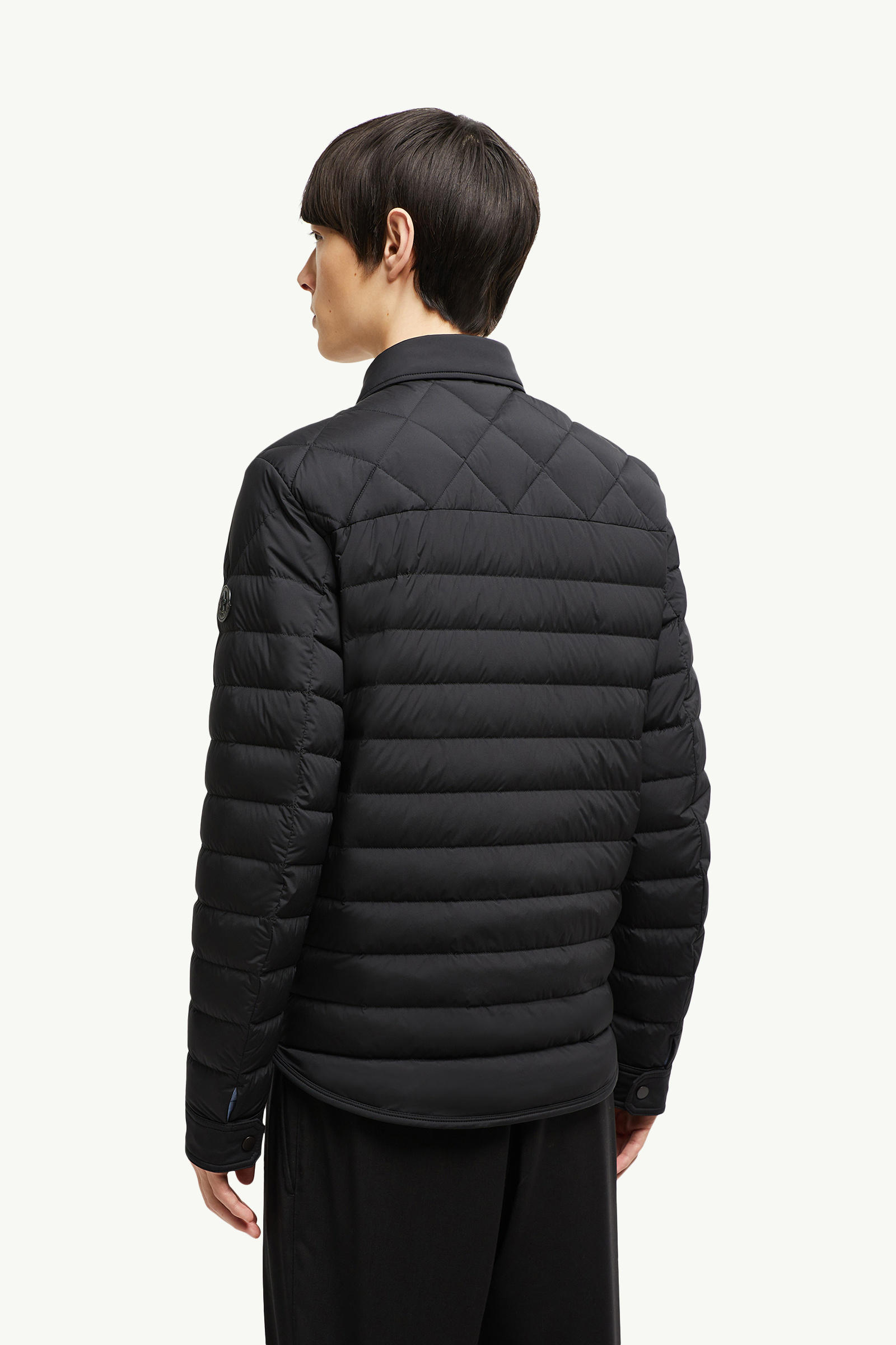 Iseran Down Shirt Jacket Men Black Moncler 4