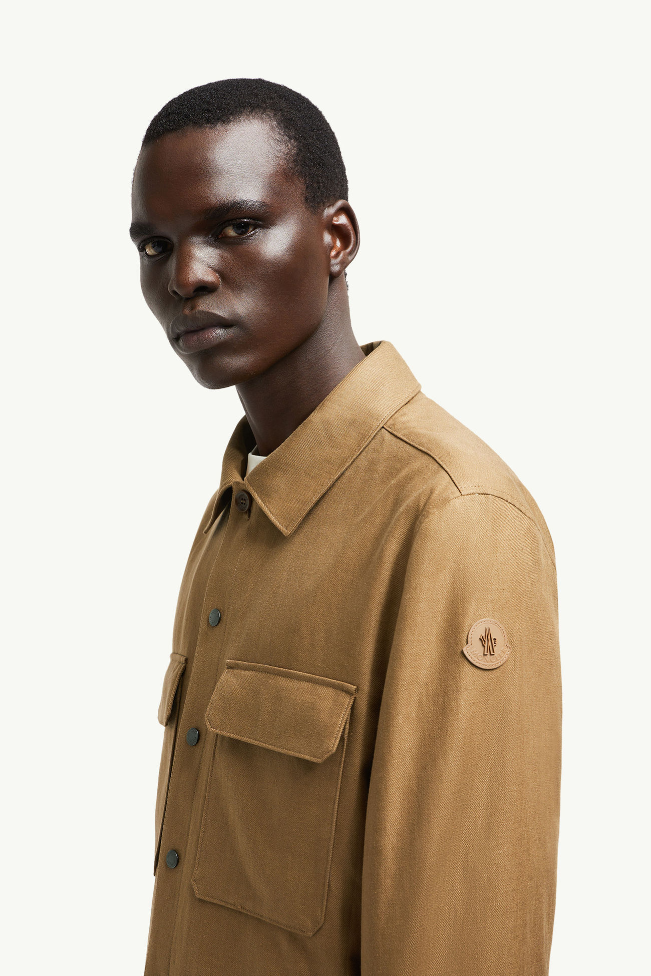 Giacca camicia Callaqui in lino Uomo Marrone Moncler 1