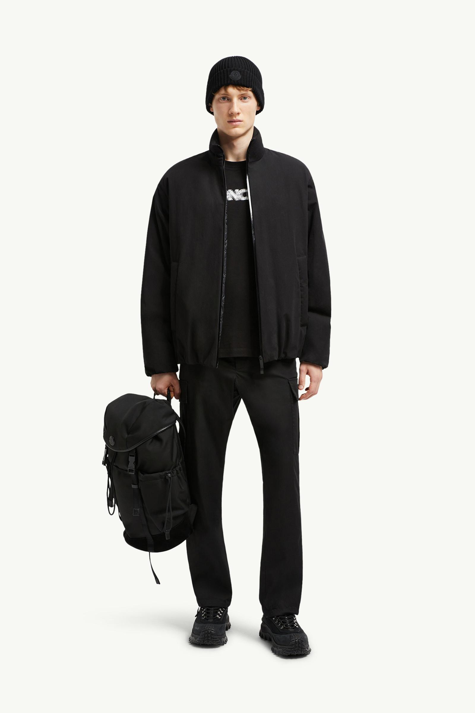 Black Cotton Gabardine Cargo Pants - Pants & Shorts for Men