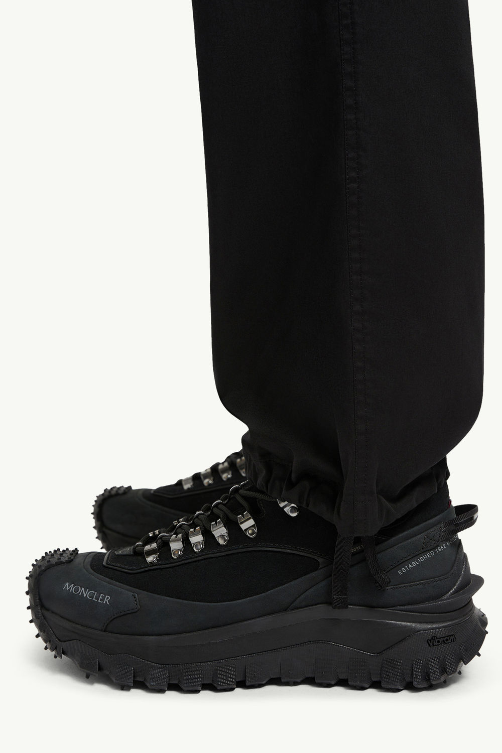 Cotton Gabardine Cargo Trousers Men Black Moncler 5