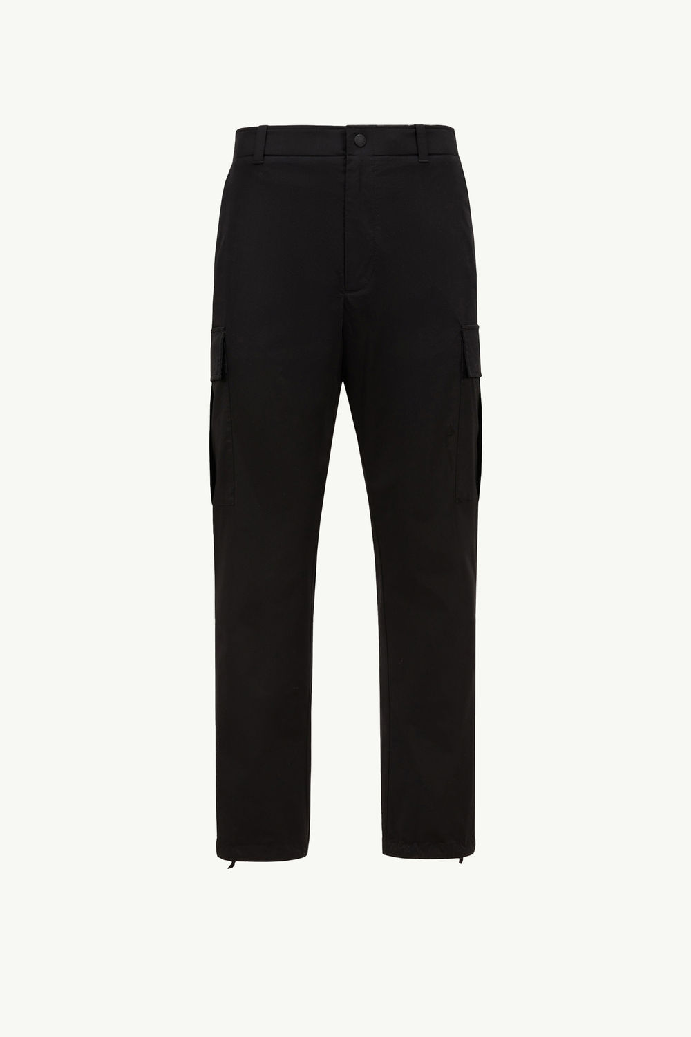 Cotton Gabardine Cargo Trousers Men Black Moncler 2