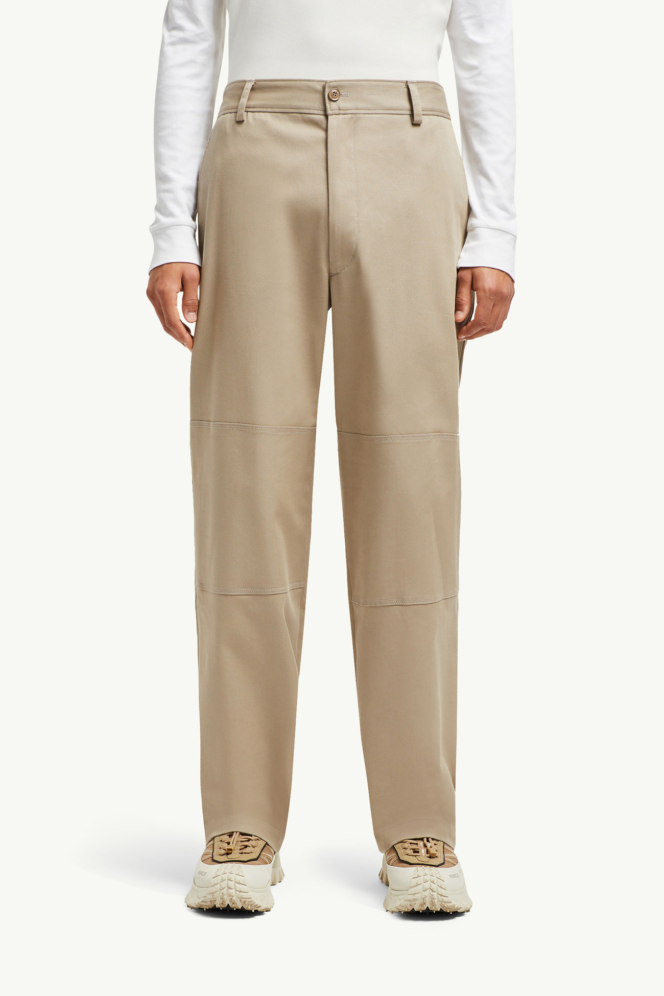 Cotton Gabardine Pants Men Light Beige Moncler 3