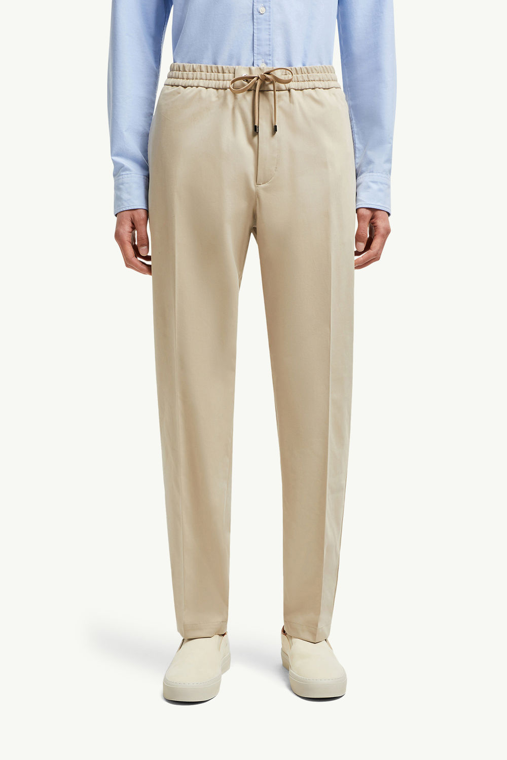 Cotton Jogging Trousers Men Beige Moncler 3