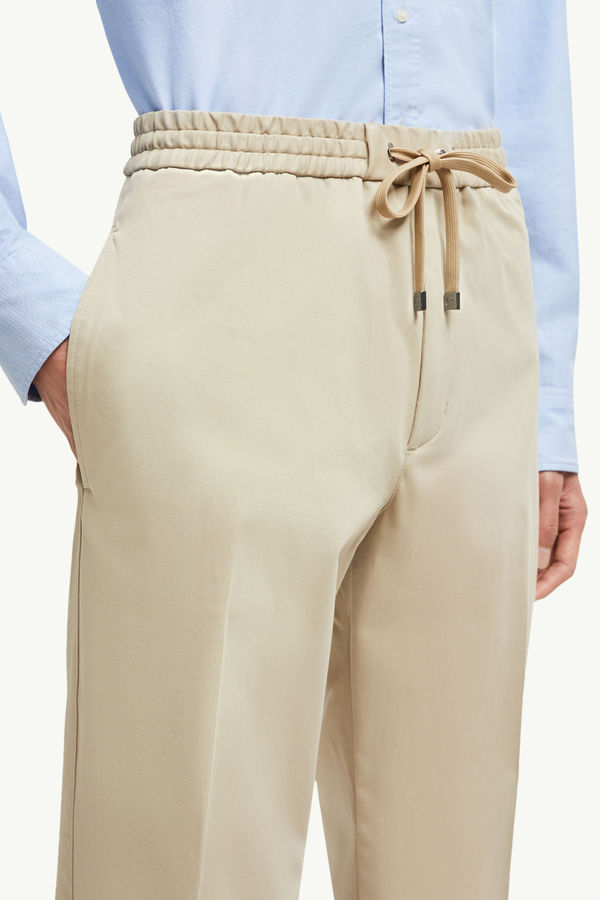 Cotton Jogging Trousers Men Beige Moncler 5