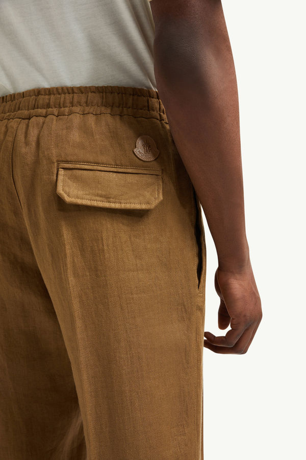 Pantalon en lin Hommes Marron clair Moncler 5