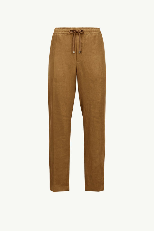 Pantalon en lin Hommes Marron clair Moncler 2